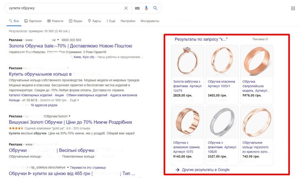 Google Shoping Right
